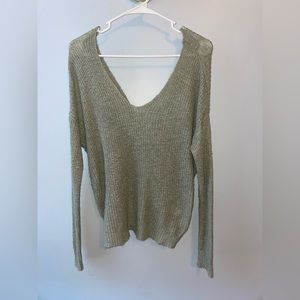 Moon & Madison Twisted Open Back Sweater